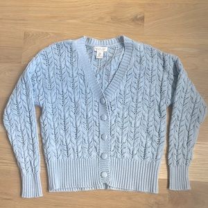 Rachel Zoe, light blue knit sweater, size medium